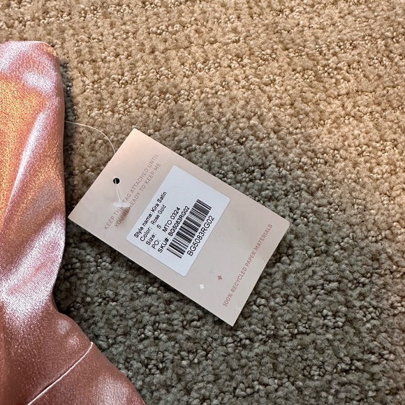 Birdy Grey Kira Satin Bridesmaid Dress - Rose Gold - Size Small - Picture 4 of 4